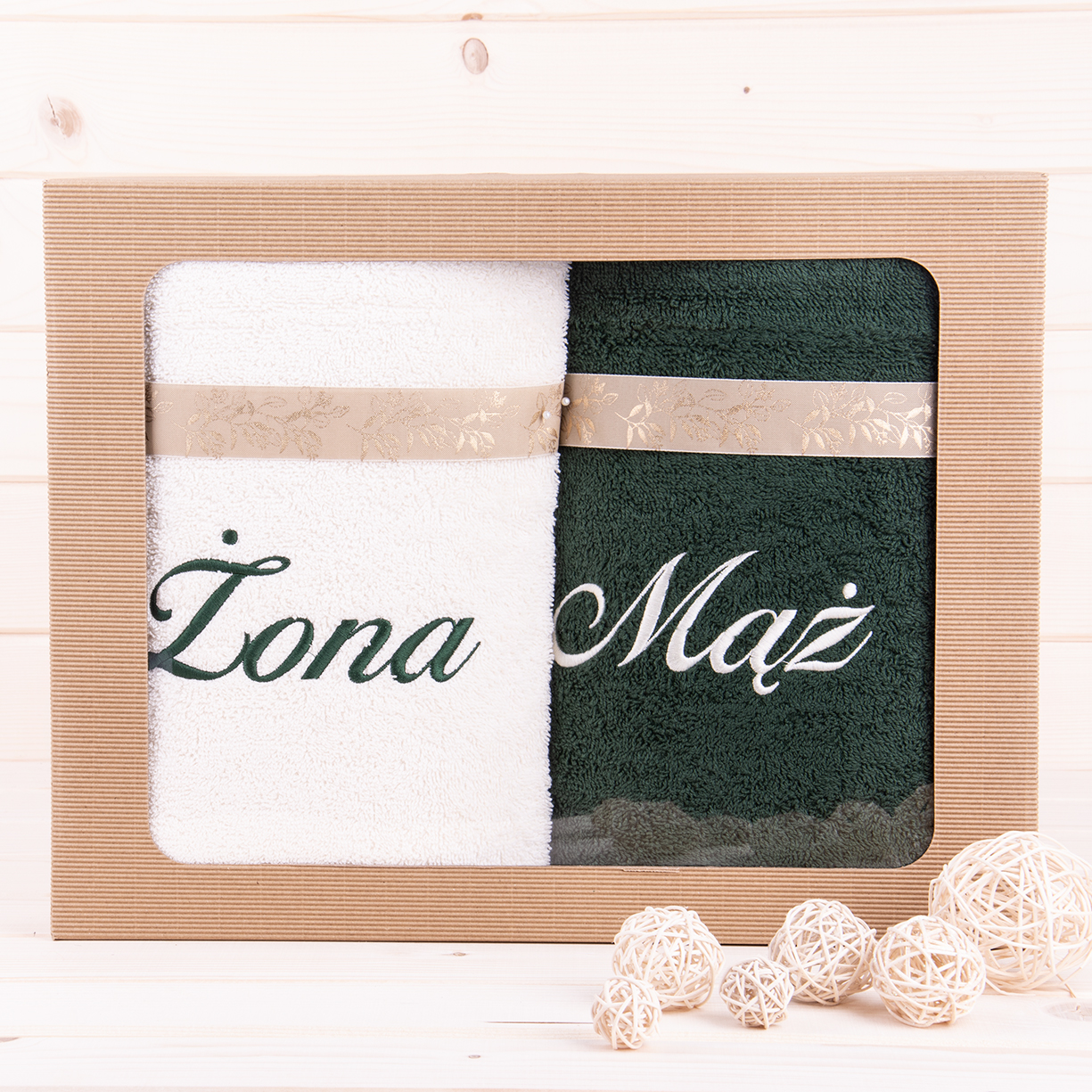 Komplet ręczników 2*70x140 cm Żona Mąż wzór 15