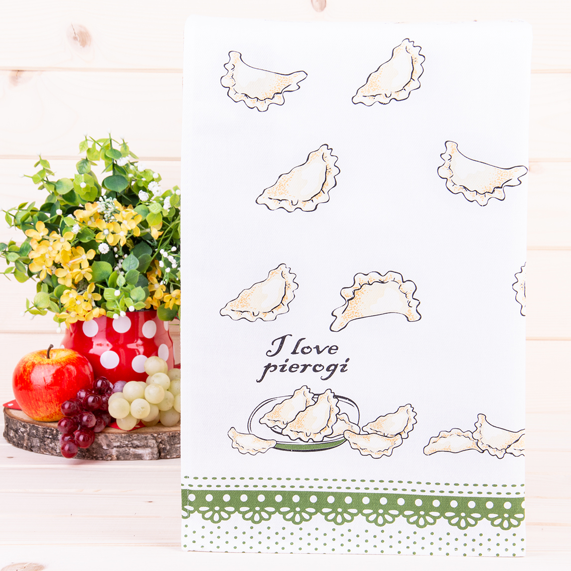 Ścierka kuchenna Pierogi oliwka