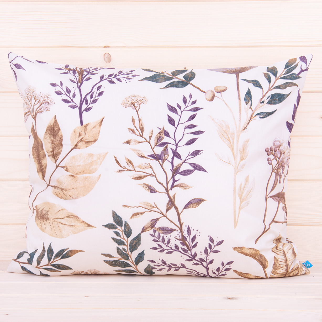 Poszewka z bawełny 50x60 cm Florystyka beż