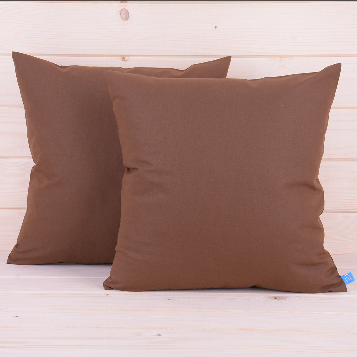 Poszewka z bawełny 40x40 cm Ciemny brąz