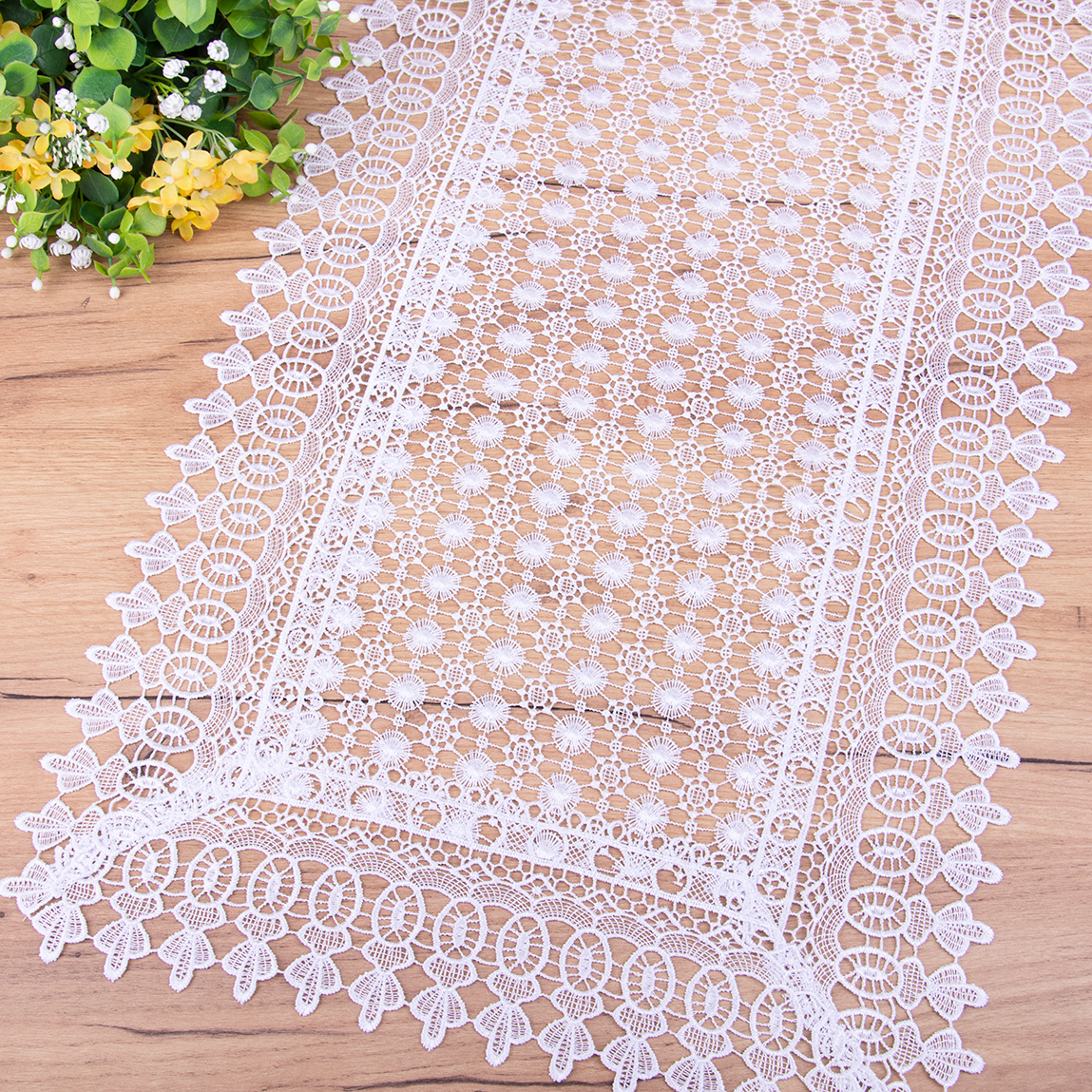 Bieżnik 40x90 cm cała gipiura kółeczka