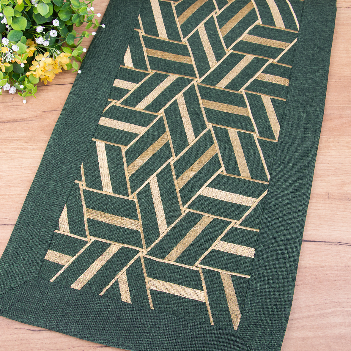 Bieżnik 40x90 cm YM50081C Złota geometria