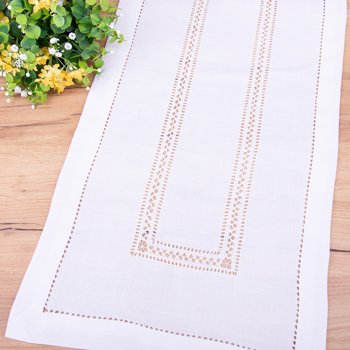 Bieżnik 40x90 cm 9019A Biel