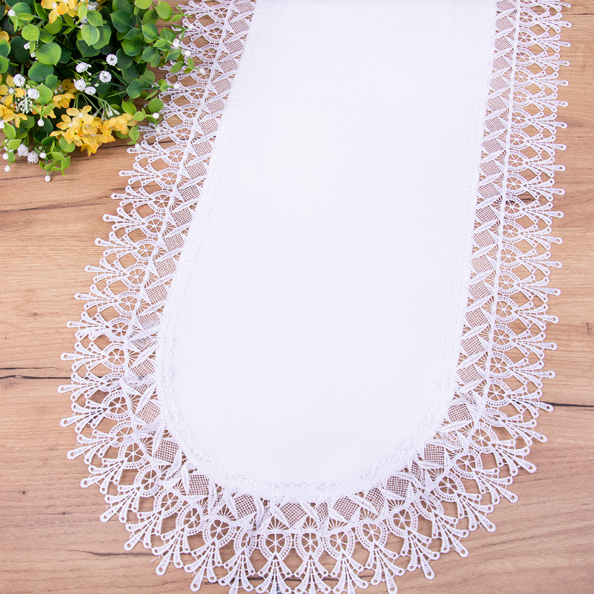 Bieżnik DA-555 40x85 cm Biały owal