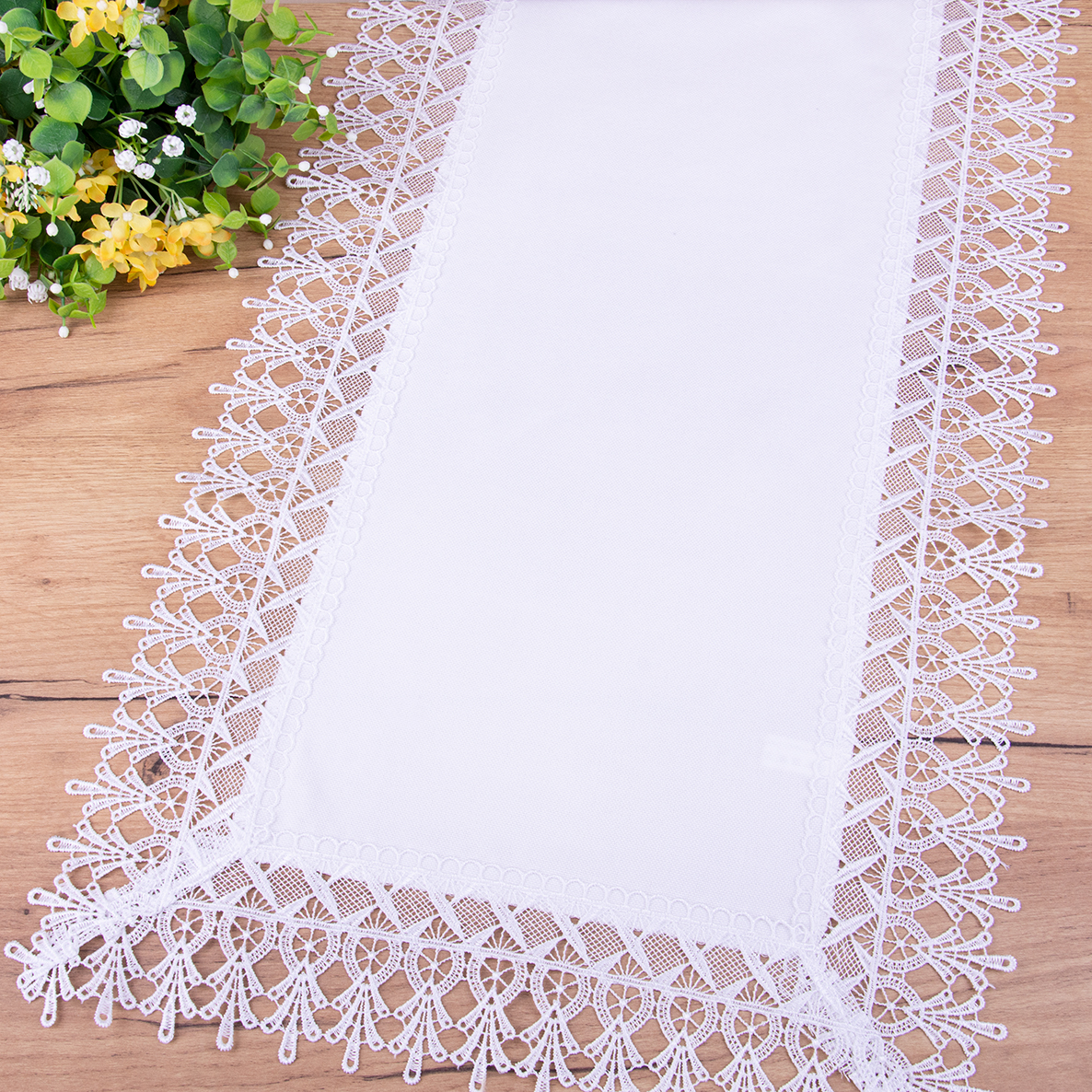 Bieżnik DA-555 40x85 cm Biały prostokąt