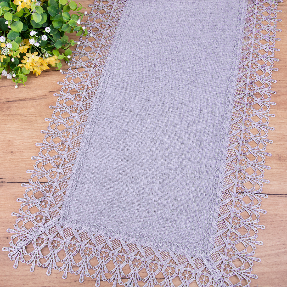 Bieżnik DA-555 40x85 cm Szary prostokąt