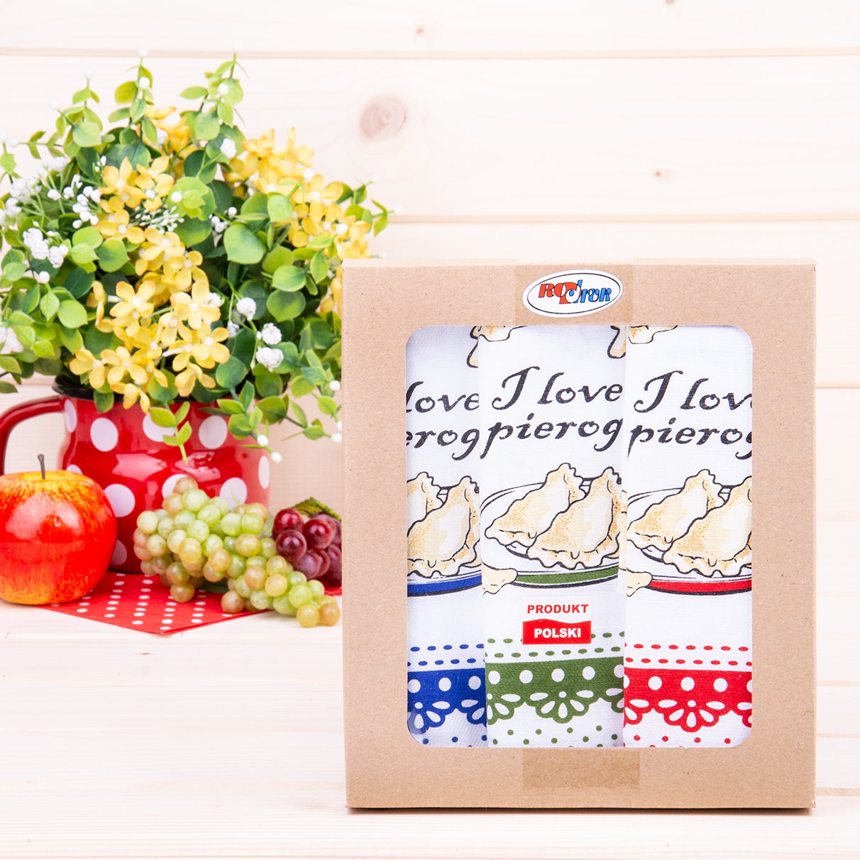 Komplet ścierek 3 szt Pierogi
