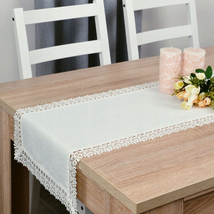 Bieżnik Florencja 60x120 cm Ecru prostokąt