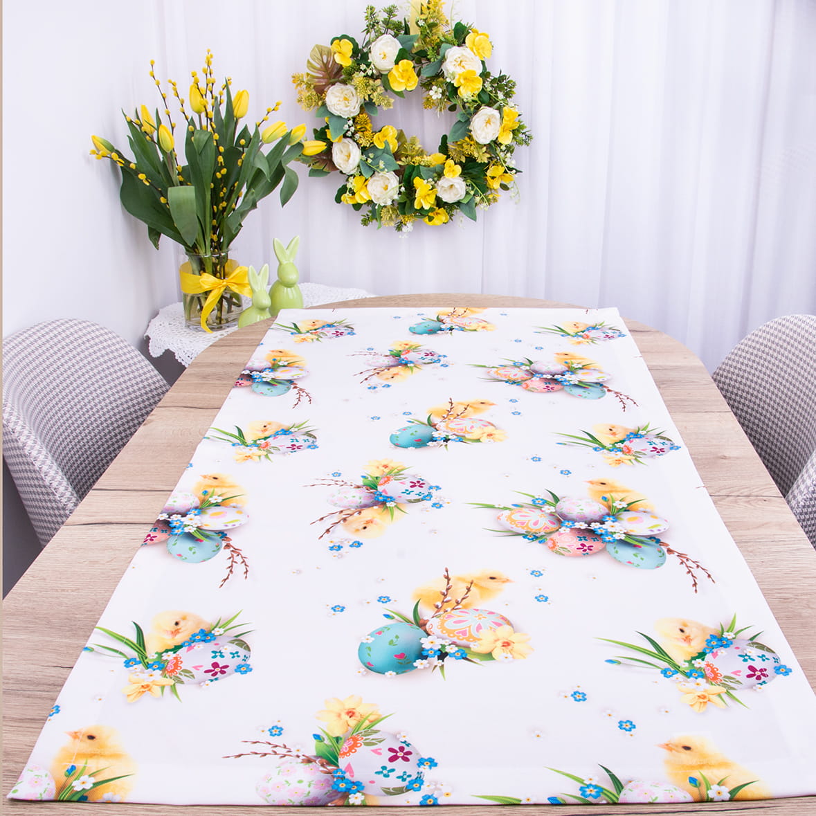 Bieżnik wielkanocny 40x80 cm Kurczaki 410001/101 Oxford
