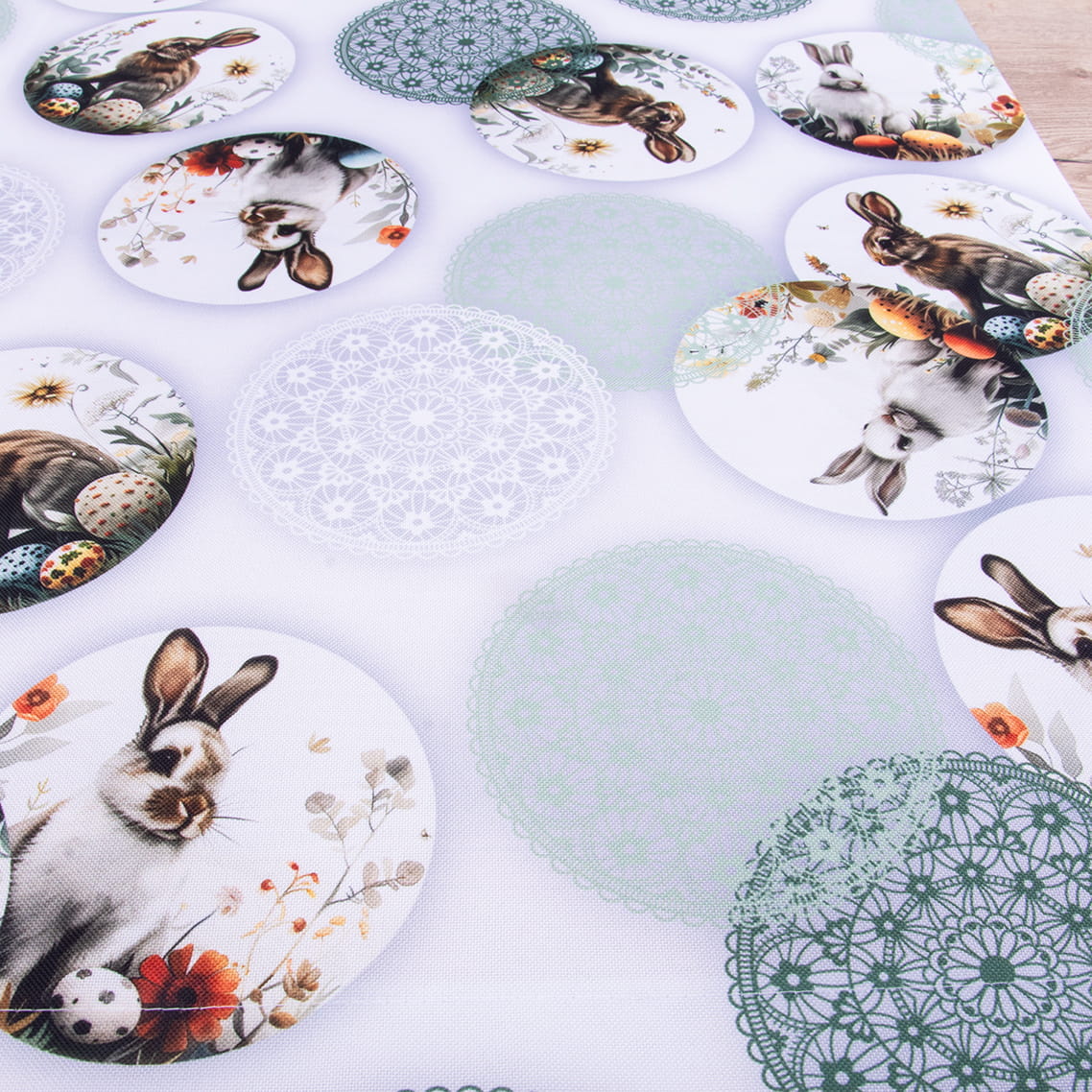 Obrus wielkanocny 130x180 Zajączki 25024/101 Oxford