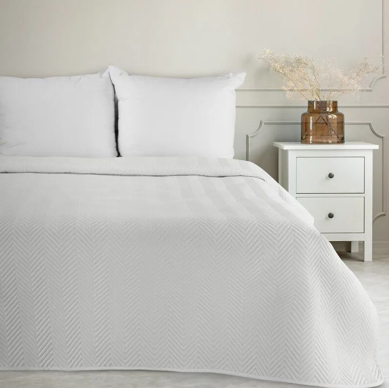 Narzuta Len 3 170x210 cm Biała