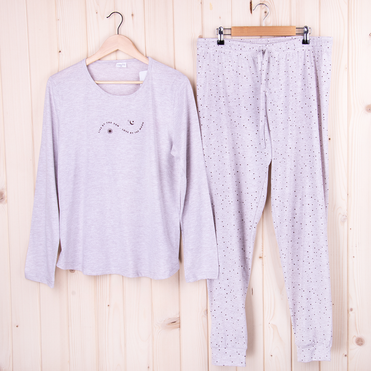 Piżama damska z długimi spodniami i rękawem 403224 rozm: XXL beż