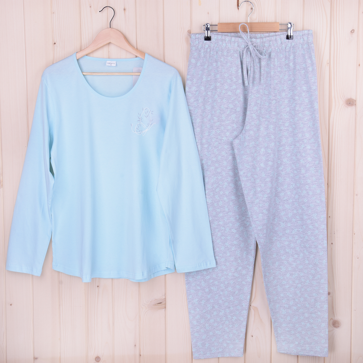 Piżama damska z długimi spodniami i rękawem 403159 rozm: 2XL