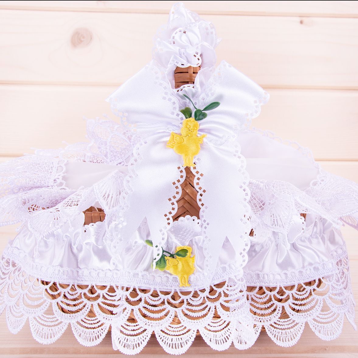 Komplet wielkanocny serwetka+ozdoby na koszyk 1