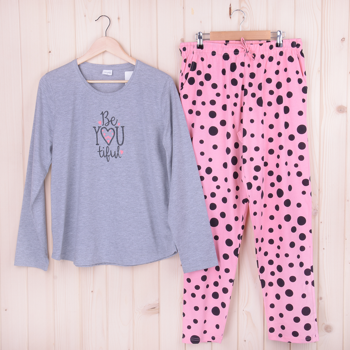 Piżama damska z długimi spodniami i rękawem 203133 rozm: XL