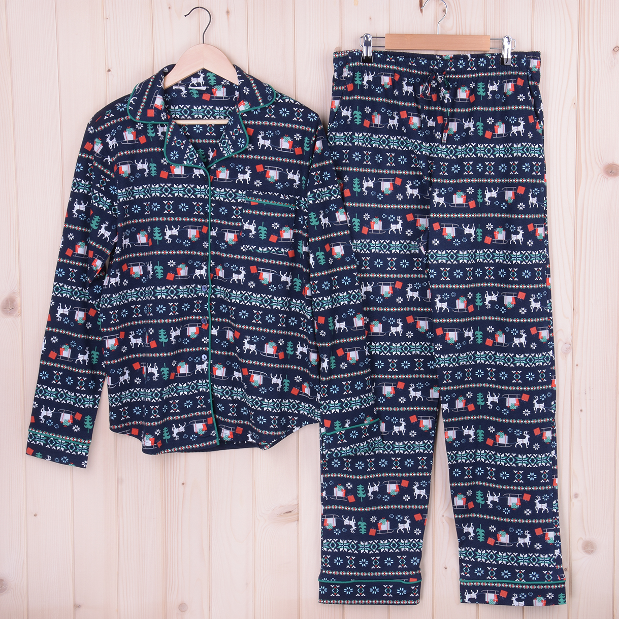 Piżama świąteczna damska z długimi spodniami i rękawem 305135 rozm: XL