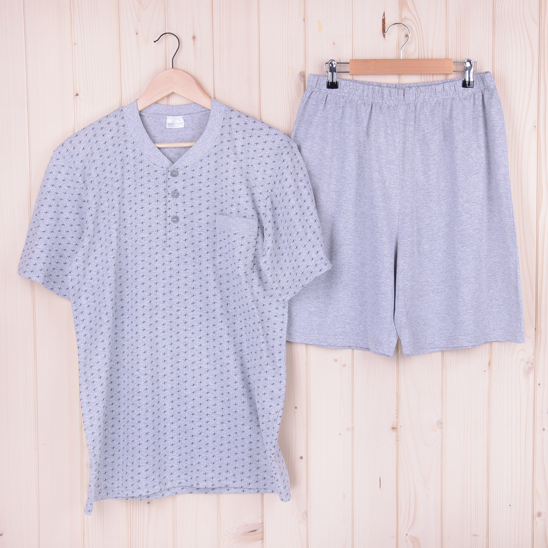 Piżama męska z krótkim rękawem i szortami 160610 rozm: XL szara