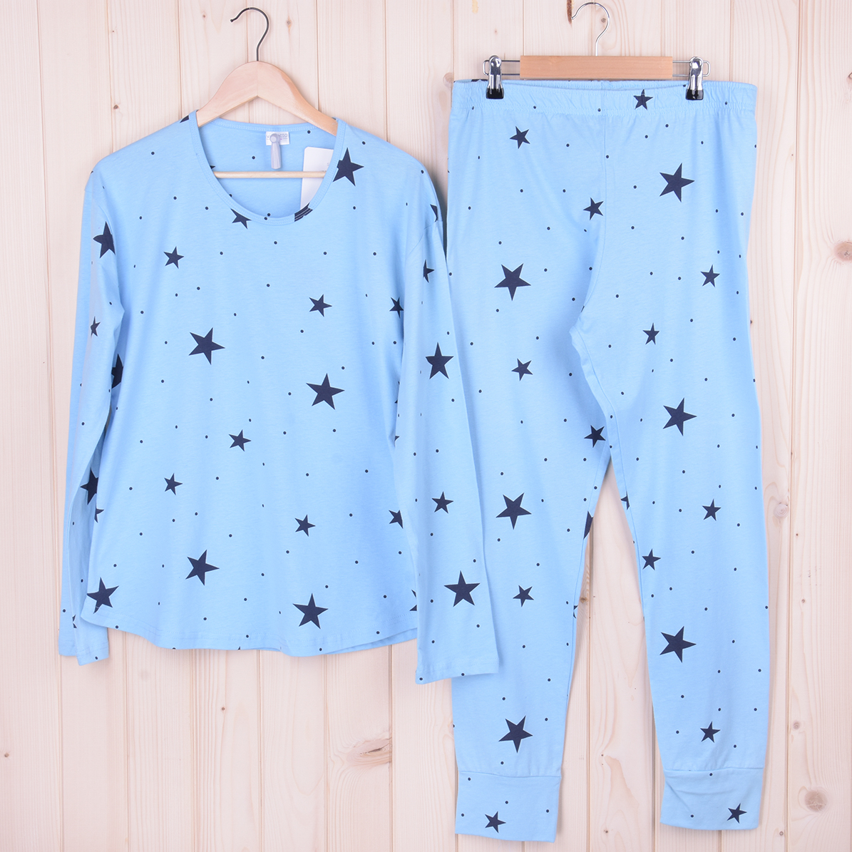 Piżama damska z długimi spodniami i rękawem 404042 rozm: XL błękit