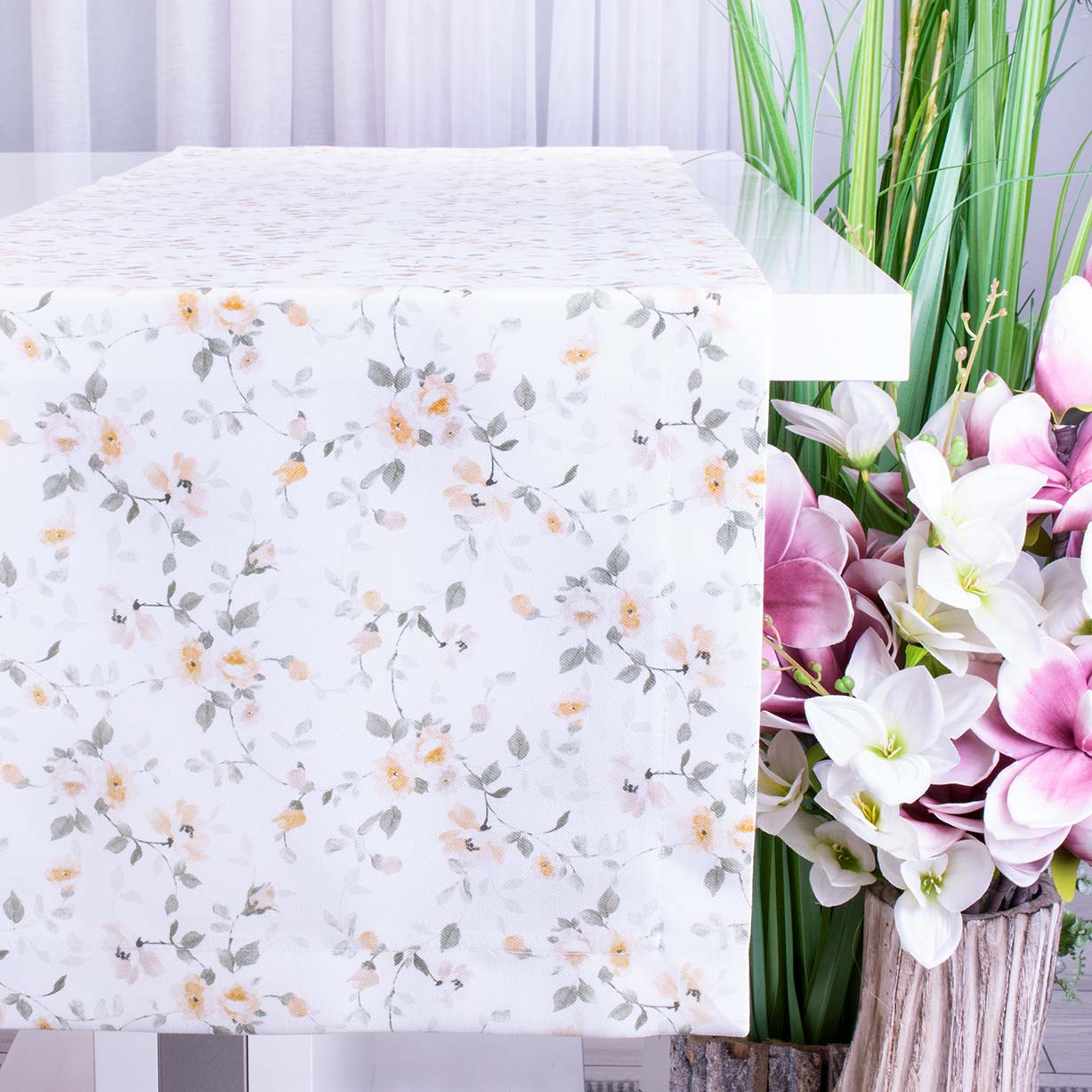 Pas SOFT 40x160 cm 380366/104 Delikatne żółte kwiatuszki