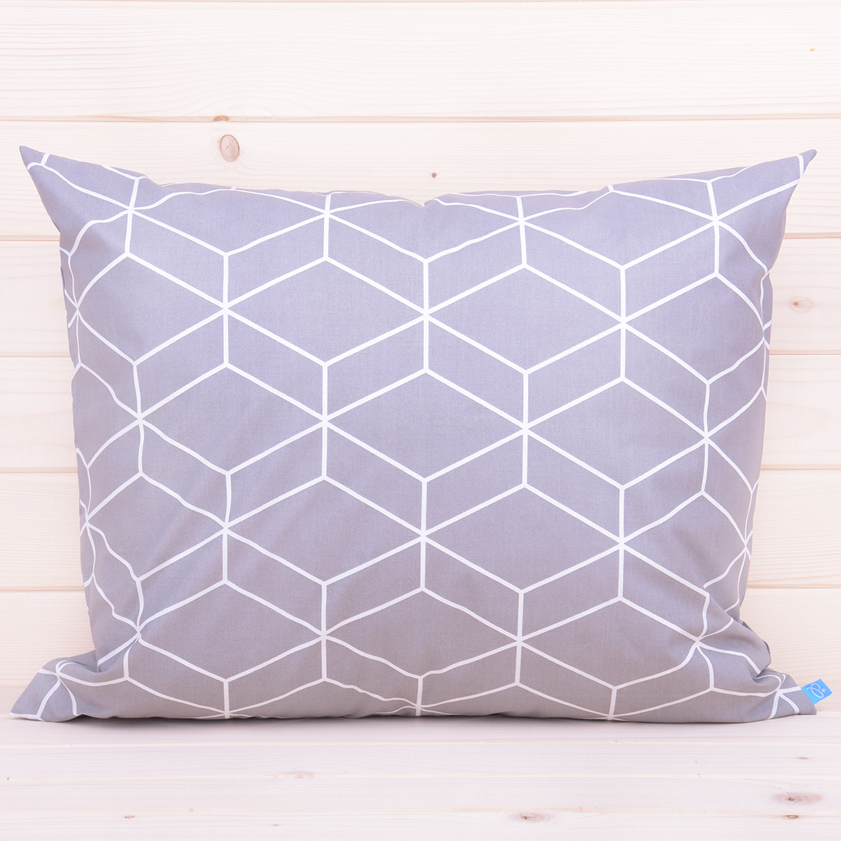 Poszewka z bawełny 70x80 cm Geometria popiel