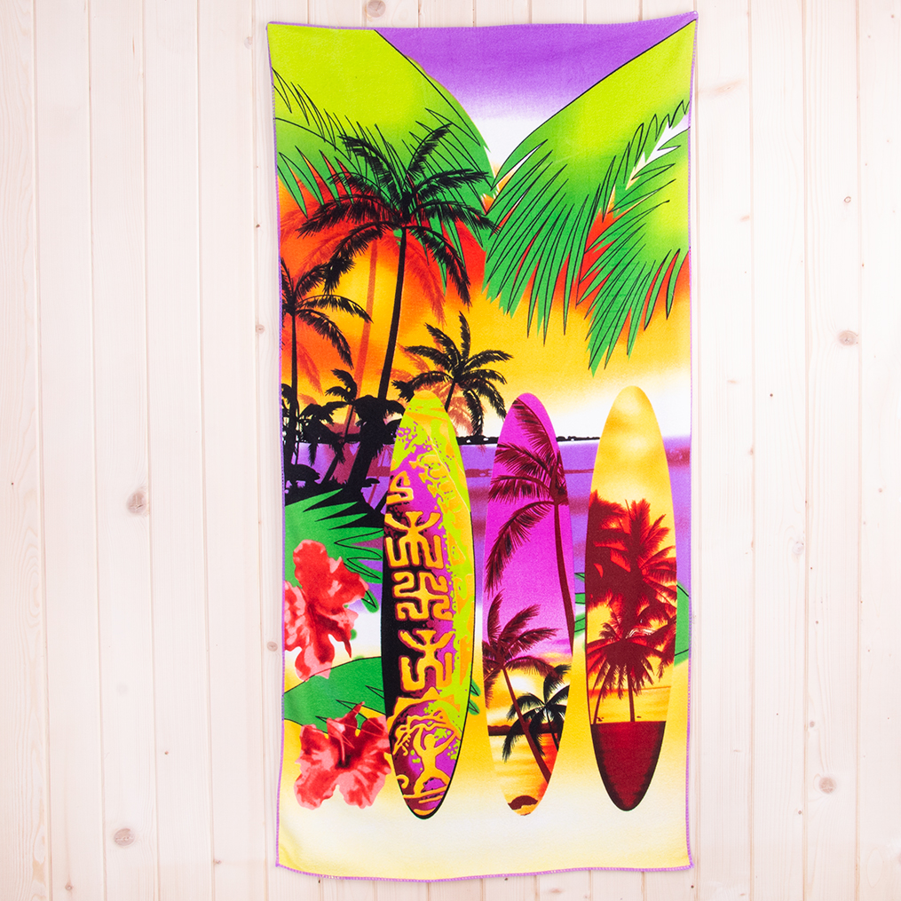 Ręcznik plażowy 70x150 cm Deski surfingowe 3