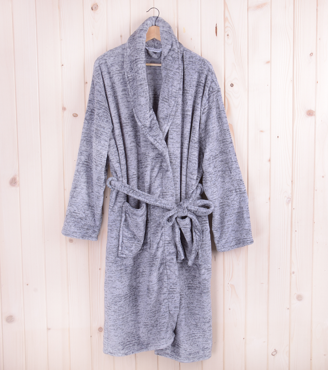 Szlafrok męski długi SOFT 160507 rozm: 2XL szary