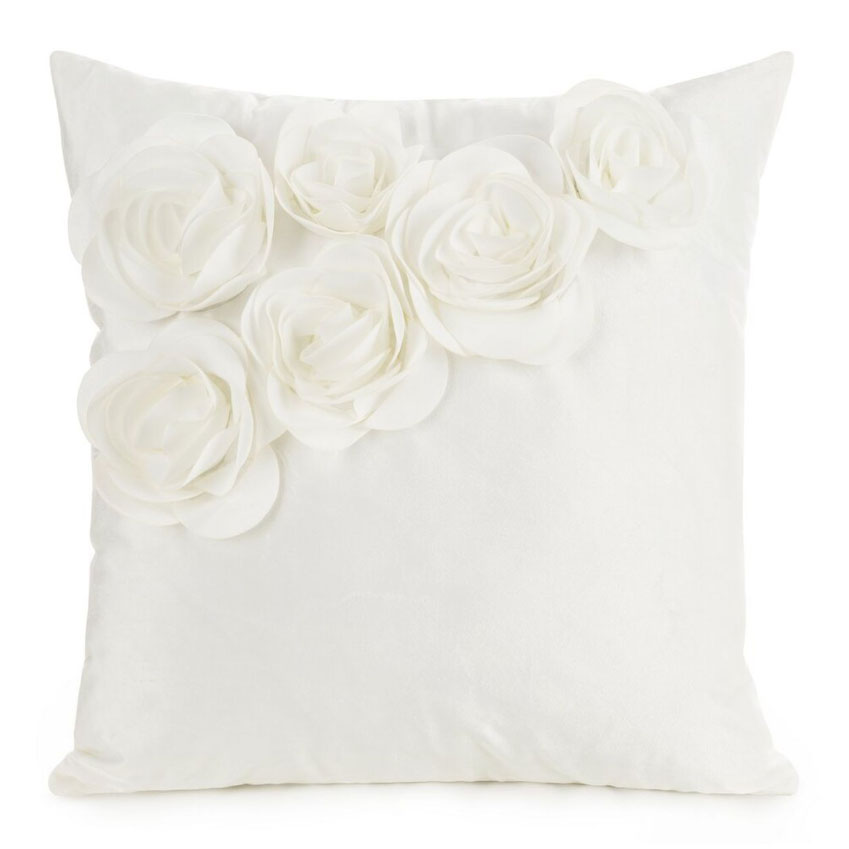 Poszewka ozdobna 45x45 cm Flores Krem