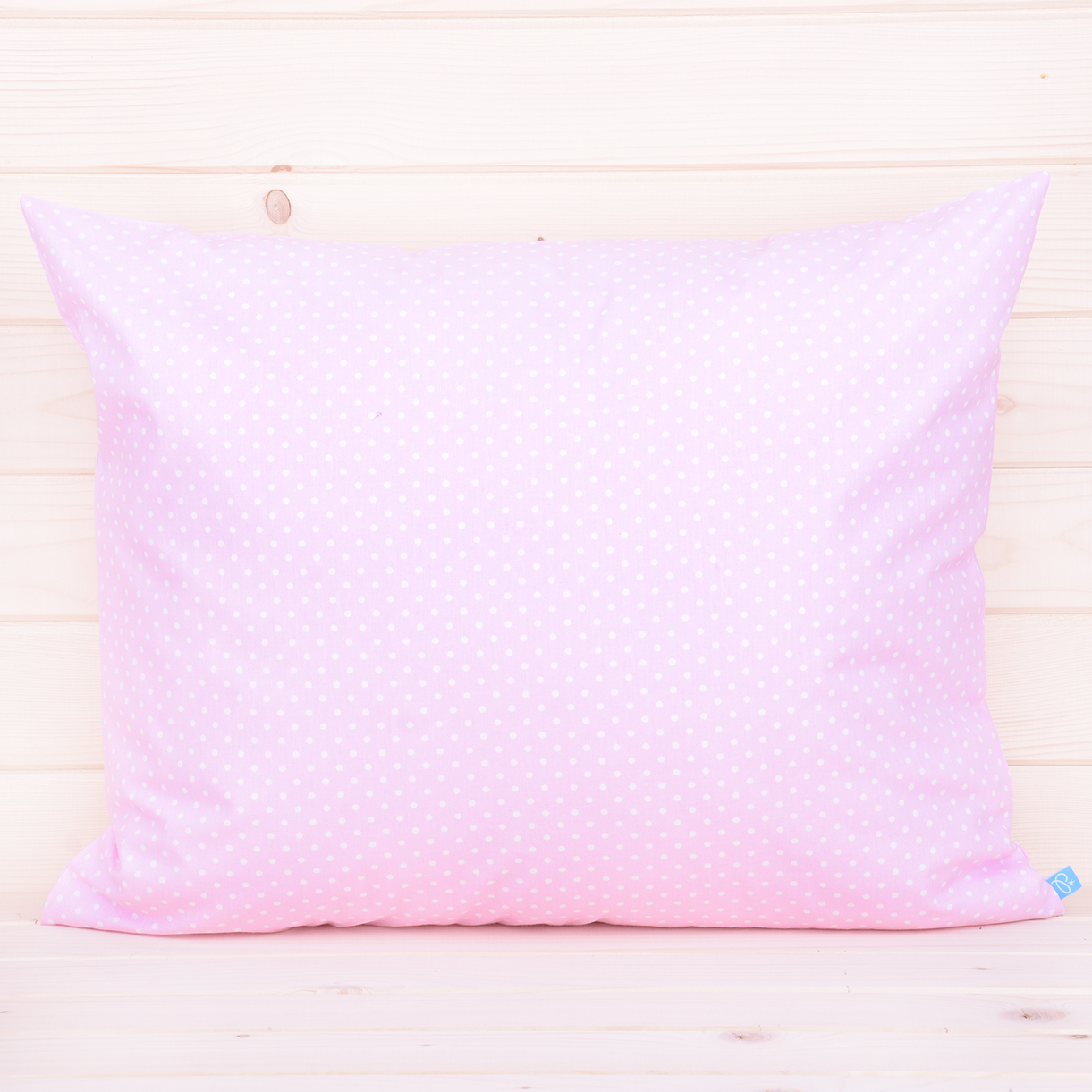 Poszewka z bawełny 40x60 cm Kropeczki na różu 1
