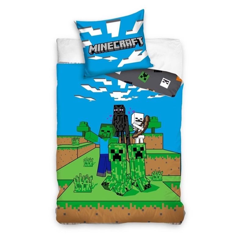 Pościel bawełniana 160x200 cm MC003 Minecraft