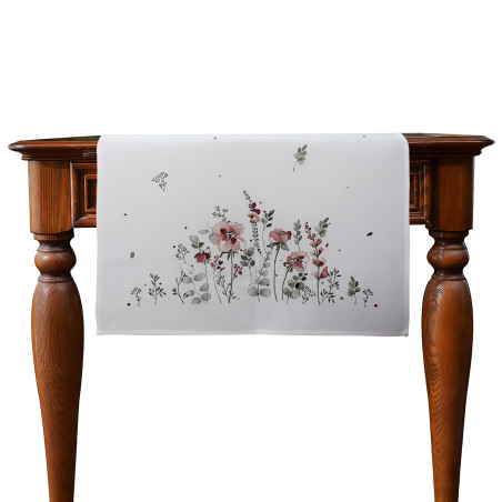 Bieżnik 60x120 cm Pudrowe maki wzór 006